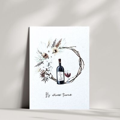 It's wine time - Nachhaltige Karte für Weinliebhaber