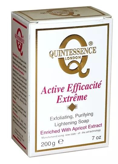 Quintessence London Active Efficacité Extreme Exfoliating Purifying Lightening Scrub Soap 200 gr Bath Shower Glowing Natural Skin Unisex