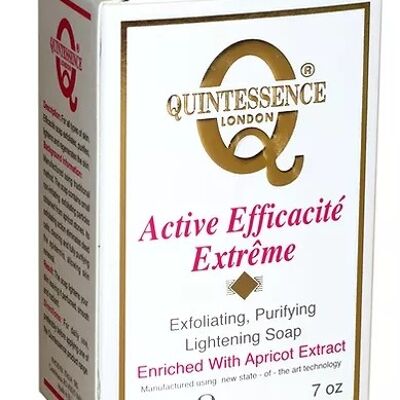 Quintessence London Active Efficacité Extreme Exfoliating Purifying Lightening Scrub Soap 200 gr Badedusche Strahlende natürliche Haut Unisex