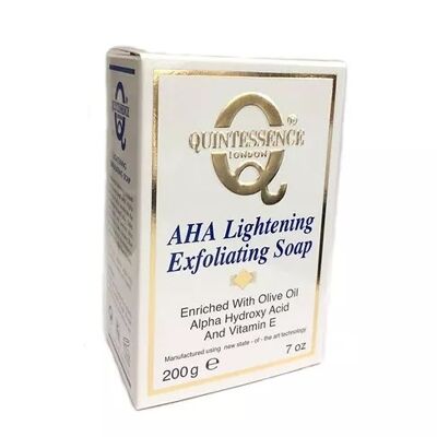 Quintessence London Active AHA Lightening Exfoliating Scrub Soap 200 gr Hautaufhellende, strahlende Männer Frauen Unisex