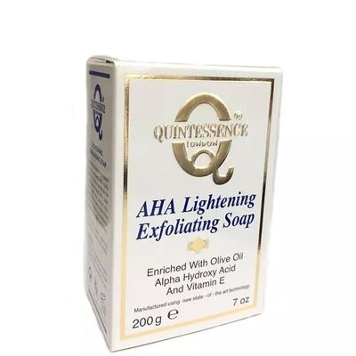Quintessence London Active AHA Lightening Exfoliating Scrub Soap 200 gr Skin Brightening Glowing Men Women Unisex