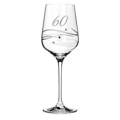 Spiralförmiges Weinglas zum 60-jährigen Jubiläum