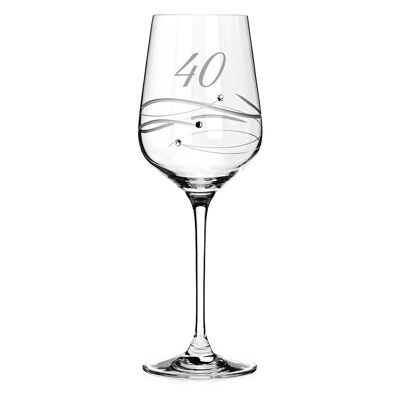 Verre à vin spirale 40e anniversaire