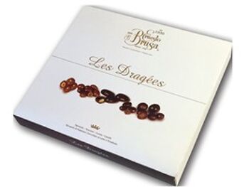 Mélange Les Dragées : amandes, noisettes, fruits confits, raisins secs COFFRET CADEAU 290g 1