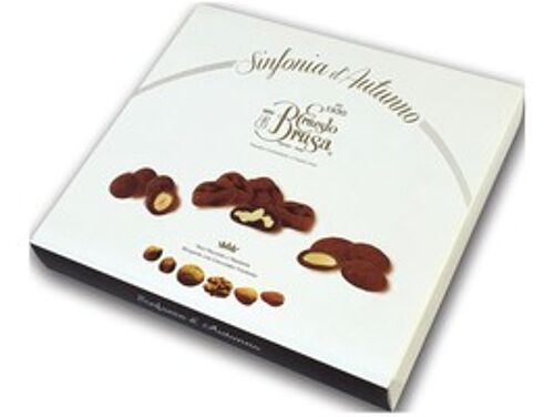 Autumn Symphony: chilean walnuts, almonds and hazelnuts with dark choco and cocoa powder 580g GIFT BOX