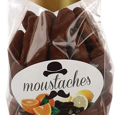 MUSTACHES candied orange and lemons peels, dark choco + cocoa powder 155g bag