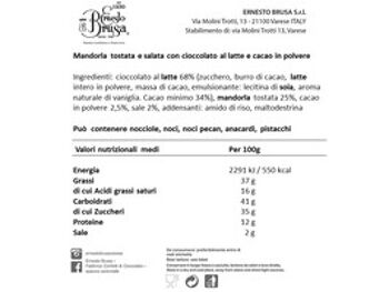 AMANDES GRILLÉES & SALÉES, chocolat au lait + cacao en poudre sachet 155g 2