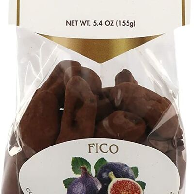 FIG FILLETS, dark chocolate + cocoa powder 155g bag