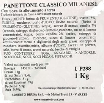 Panettone MILANAIS 1 Kg 2