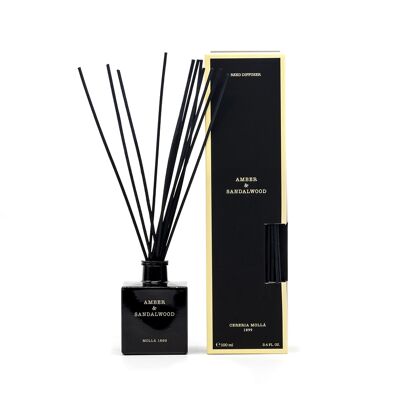 Premium Reed Diffuser 100ml. Amber & Sandalwood