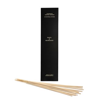 20 incense 9" sticks. Basil & Mandarín