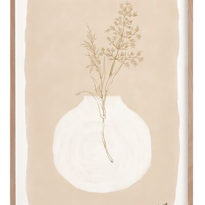 Poster Grasses White Vase - A4 (21x29.7cm)