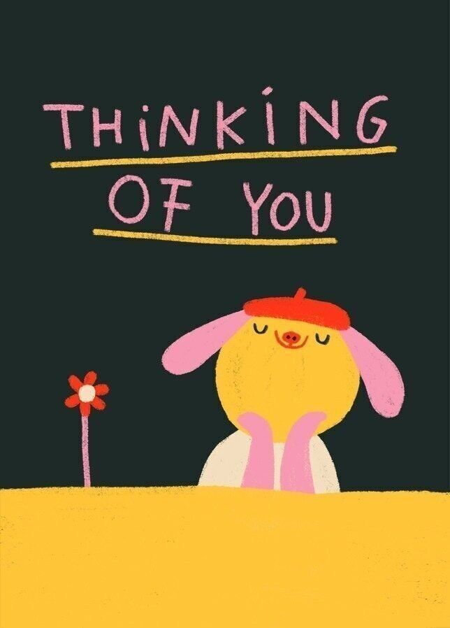 Carte postale - Je pense à toi

| carte de voeux
