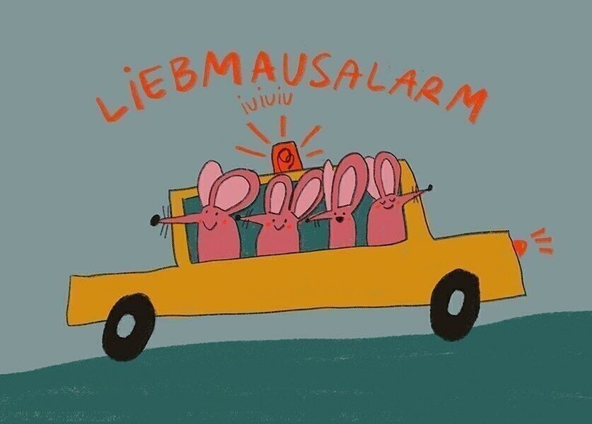 Carte postale - Alerte de souris aimante

| carte de voeux