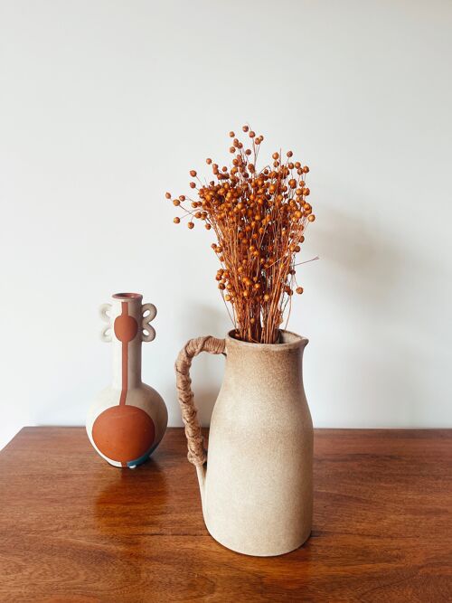 Linum Orange Dried Flowers