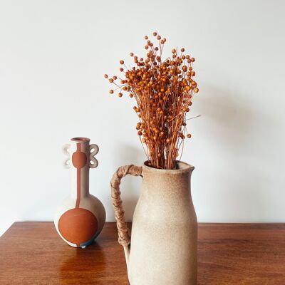 Linum Orange Dried Flowers