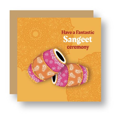 Sangeet ceremony greeting card