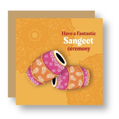 Tarjeta de felicitación de la ceremonia de Sangeet
