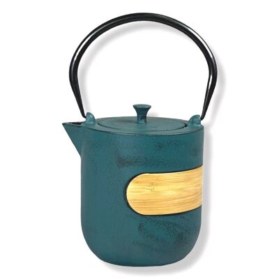 Kuomo cast iron teapot, iron pot capacity 1.0l in petrol