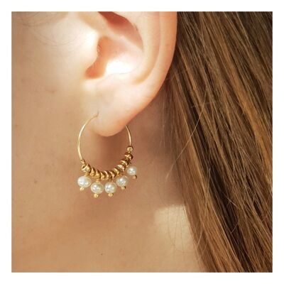 Calisson hoop earrings