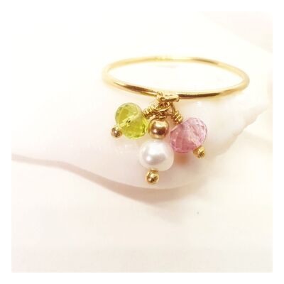 Paradise Peridot/Rosa Topas Ringe