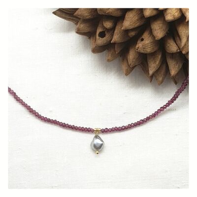 Tuamotu necklaces - Rhodolite