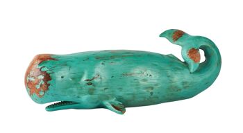 Décoration figurine baleine couchée 47x16x15,5 cm 1