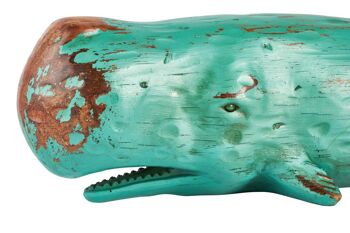 Décoration figurine baleine couchée 47x16x15,5 cm 2