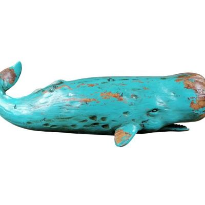 Figura di balena sdraiata 40x12,8x11,5 cm