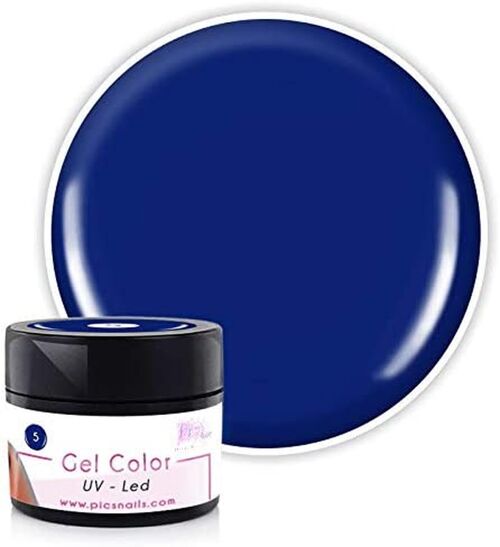 Gel Unghie Colorato UV/LED Professionale Blu - 5Ml, Gel Color Laccato Effetto Lucido Nude, Rosso, Rosa, Fuxia, Blu, Acquamarina (Blu)