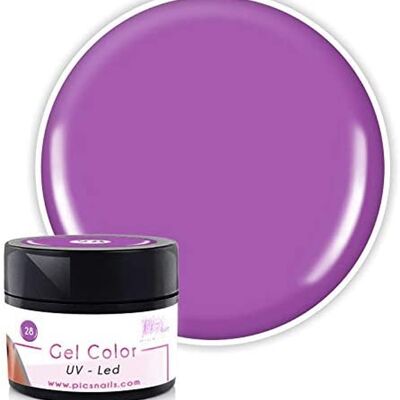 Gel de couleur pour ongles professionnel lavande clair UV / LED - 5 ml, nude, rouge, rose, fuxia, bleu, aigue-marine (violet clair) Gel de couleur laque effet brillant
