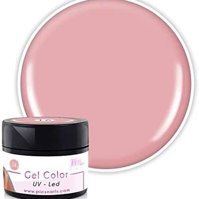 Gel de Uñas de Color UV/LED Profesional Rosa Claro - 5Ml, Gel de Color Lacado Efecto Brillante Nude, Rojo, Rosa, Fuxia, Azul, Aguamarina (Rosa Claro)