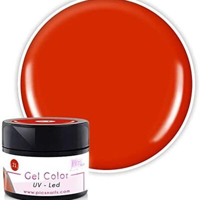 Gel de Uñas Profesional UV/LED Color Rojo- 5Ml, Color Gel Lacado Efecto Brillante Nude, Rojo, Rosa, Fuxia, Azul, Aguamarina (Rojo)