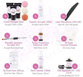 Kit complet Acrygel Prof. GelAcrylic Nail Reconstruction 2