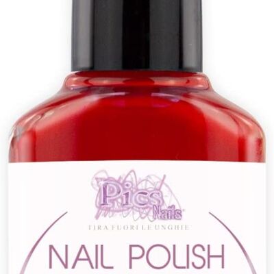 Professional Red Nail Polish 12ml - Traditional 2 in 1 Colorful Nail Polish High Density And Resistance, Quick And Easy To Apply