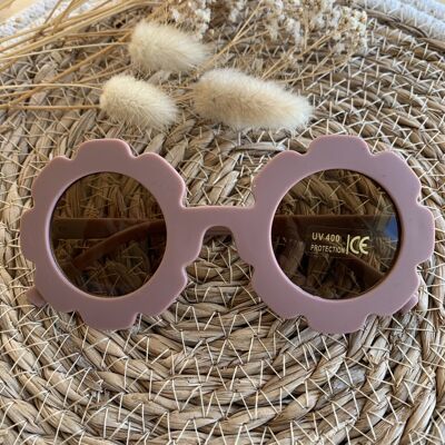 Matte violette Blumen-Sonnenbrille