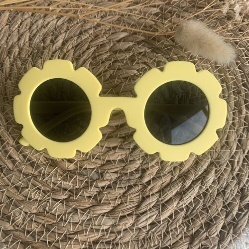 Lunettes de soleil Fleurs jaunes