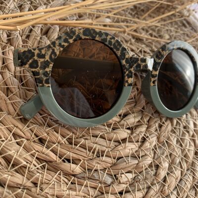 Green leopard sunglasses