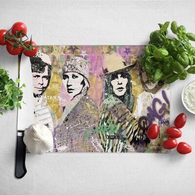 Abba Pop Graffiti Beige Chopping Board