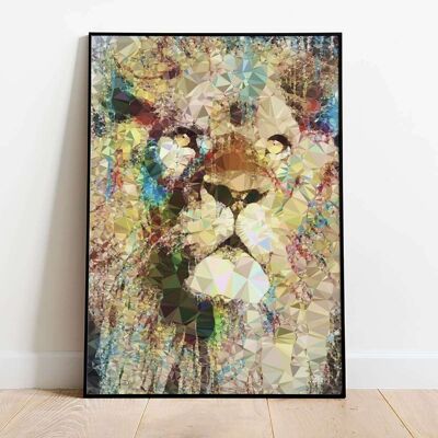 Abstract Lion Animal Poster (50 x 70 cm)