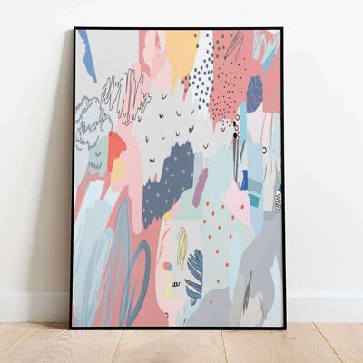 Abstract Scandi 001 Wall Art Fashion Poster (42 x 59.4cm)