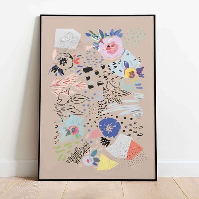 Abstract Spring Scandi Sand 001 Poster (42 x 59.4cm)