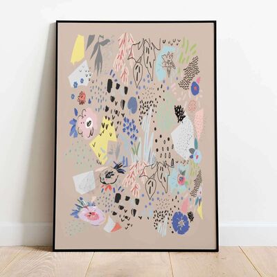 Abstract Spring Scandi Sand 002 Poster (42 x 59.4cm)