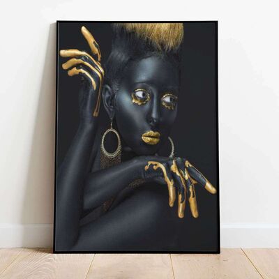 African Model Gold Poster (42 x 59.4cm)