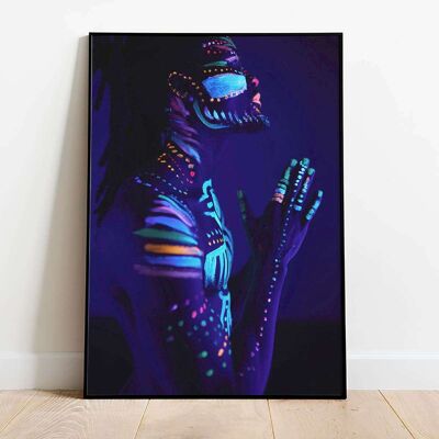 African Prayer Neon Poster (61 x 91 cm)