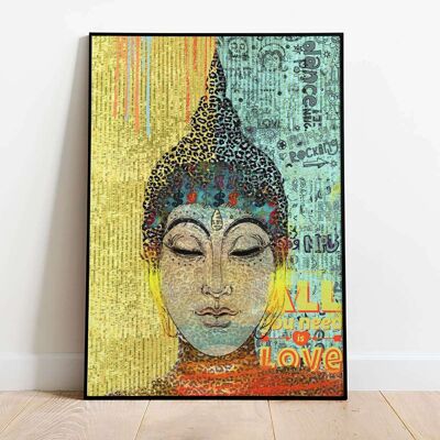 All You Need is Love Buddha Spiritual Poster (50 x 70 cm)
