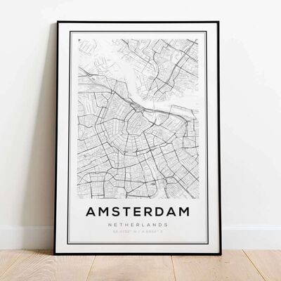 Amsterdam City Map Poster (42 x 59.4cm)