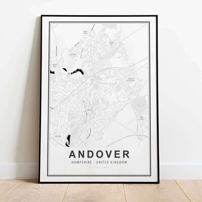 Andover City Map Poster (42 x 59.4cm)