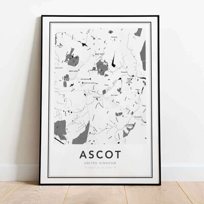 Ascot City Map Poster (50 x 70 cm)