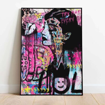 Audrey Hepburn Pop Graffiti Poster (50 x 70 cm)
